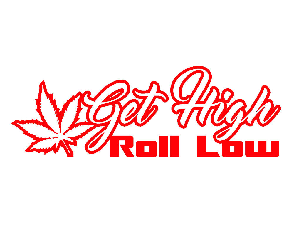 get high roll low v1 single color transfer type decal 7" / red