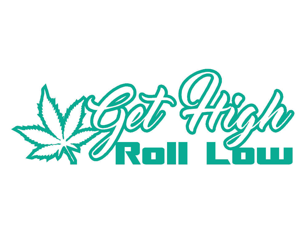 get high roll low v1 single color transfer type decal 7" / turquoise