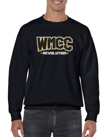 WMCC Black & Vegas Gold Medalist Jacket 2.0 w/ WMCC Logo in 3 Color SPANGLE on Back.