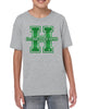 hopatcong short sleeve tee w/ large front logo graphic in glitter