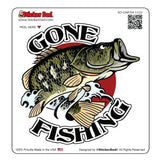 gone fishing 1222 full color 5 inch printed vinyl decal window sticker