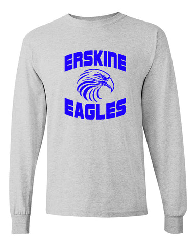 Erskine School Royal JA Vintage Zen Fleece Hooded Sweatshirt - 8611 w/ Logo Design 1 on Front