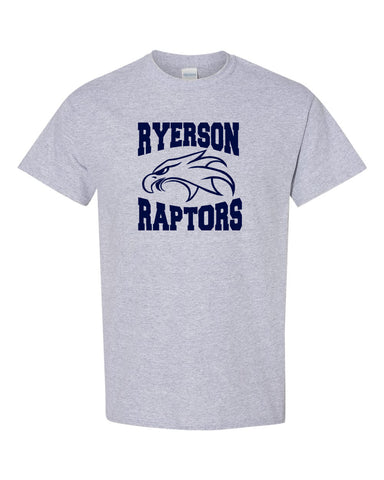 Ryerson School Navy Badger - Hex 2.0 Hooded Sweatshirt - 1404 w/ Design Logo 1 on Front.