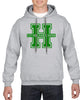 hopatcong hooded sweatshirt w/ large front logo graphic transfer design sweatshirt