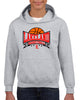 lakeland basketball sport gray heavy blend shirt w/ lakeland basketball v3 logo on front.