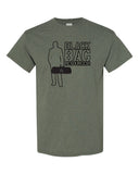 black bag resources - who's watching your back - 2 color printed graphic tee