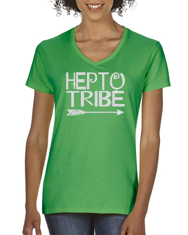 HEPTO Short Sleeve Tee w/ Large Front "Hepto Tribe" Logo on Front.