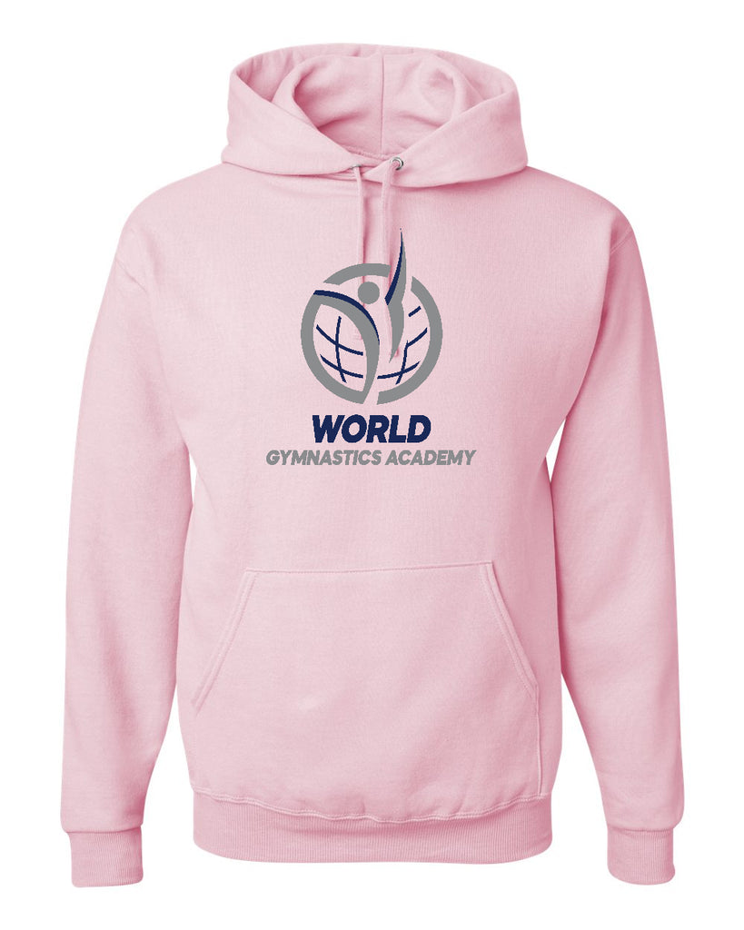 World Gymnastics JERZEES - NuBlend® Hooded Sweatshirt - 996MR w/ 2 Color Design on Front