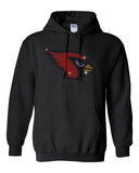 westwood cardinals black heavy blend hooded sweatshirt w/ spangle cardinal bird design