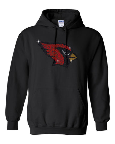 Westwood Cardinals Black 100% Cotton Tee w/ Angry Bird Cardinal Design