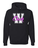 Wanaque Cheer NuBlend® Hooded Sweatshirt w/ Together We Fight Design Front & Back.