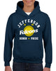 jcpta navy heavy blend hoodie w/ large jcpta 