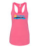 skyline lakes next level - women's ideal racerback tank - 1533 w/ shield logo on back & slpoa logo on front