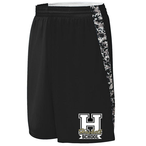 HASKELL School Heavy Cotton Black Short Sleeve Tee w/ HASKELL School "H" Logo in GLITTER on Front.