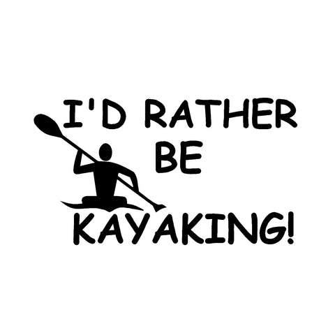 I'd Rather Be Surfing w/Crossed Boards Single Color Transfer Type Decal