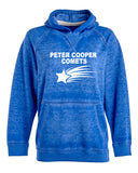 peter cooper comets royal ja vintage zen fleece hooded sweatshirt - 8611 w/ logo design 1 on front