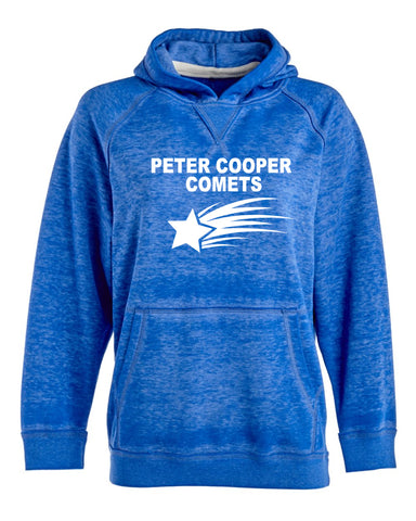 Peter Cooper Comets Royal Heavy Blend™ Hooded Sweatshirt - 18500 w/ Logo Design 1 on Front