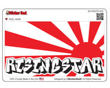 jdm rising star 432 full color printed vinyl decal window sticker