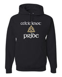 celtic knot black jerzees - nublend® hooded sweatshirt - 996mr w/ full color celtic pride design on front