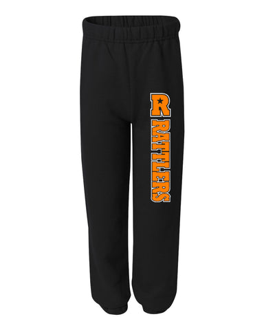 Ringwood Rattlers Black Dyenomite - Cyclone Hooded Tie-Dyed Sweatshirt - 854CY w/ 2 Color CHEERLEADING Design on Front