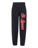 jr. lancers competition cheer black jerzees - nublend® joggers - 975mpr w/ jr lancers script logo down leg.