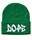 dope embroidered cuffed beanie hat