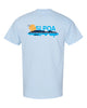 skyline lakes short sleeve tee w/ shield logo front & slpoa logo on back