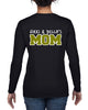 wmcc black long sleeve tee w/ wmcc logo on front & mom on back.