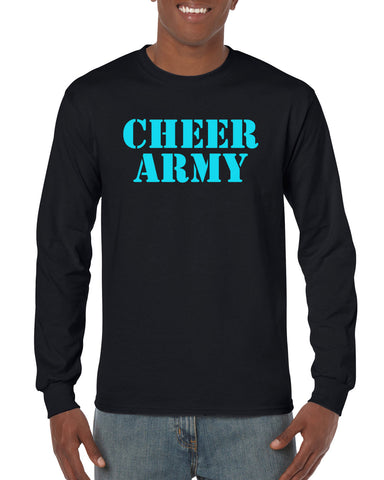 Cheer Army Navy Short Sleeve Tee w/ WE ARE CHEER ARMY on Front.