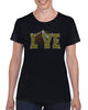 love football fade 211 spangle bling design shirt