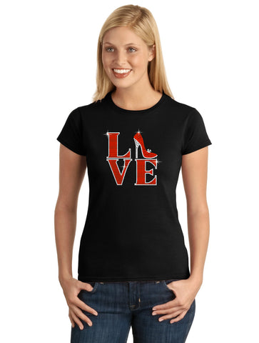 La La Love My Latte V1 Rhinestone Bling Design Shirt