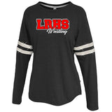 lakeland wrestling sparkle stripe crew shirt w/ lakeland wrestling lrhs w/ 