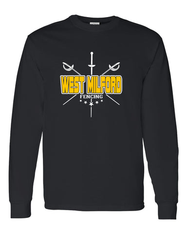 West Milford Fencing Stoked Tonal Hoodie w/ Large CROSSED SWORDS Logo on Front.