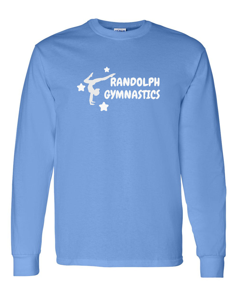 Randolph Gymnastics Long Sleeve Tee w/ Logo Design V1 on Front