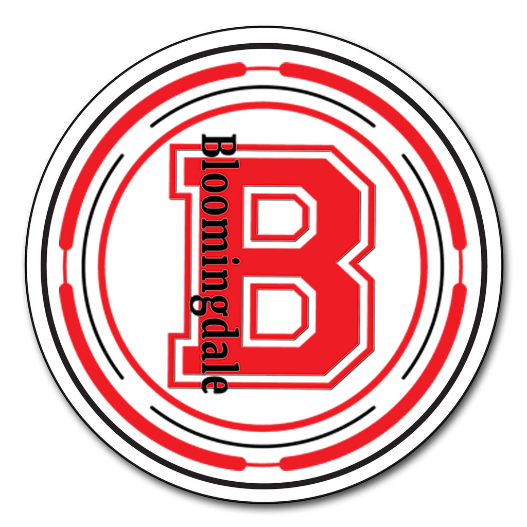 bloomingdale pta -  5.5" round logo magnet w/ bloom b design