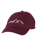 mountains unstructured baseball style cap