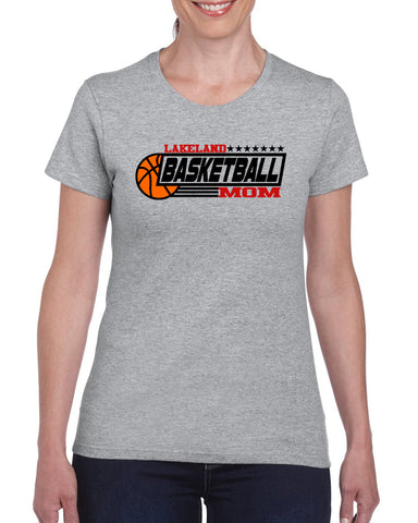 Lakeland Basketball 1209 stratos raglan crew Shirt w/ Lakeland Basketball Lancers Split logo on Front