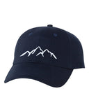 mountains unstructured baseball style cap