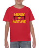 nerdy by nature graphic design shirt