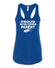 peter cooper next level - royal women's ideal racerback tank - 1533 w/ proud parent on front