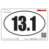 13.1 half marathon runner v1 oval full color printed vinyl decal window sticker