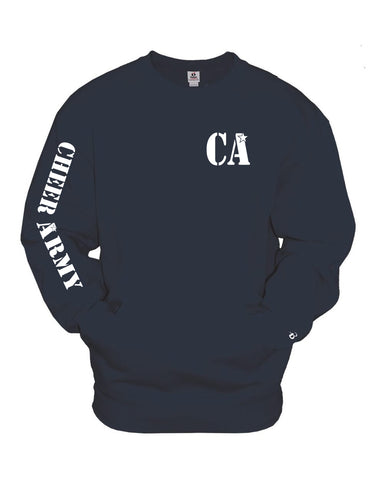 Cheer Army Black Heavy Blend Hoodie w/ Spangle CA Logo on Front.