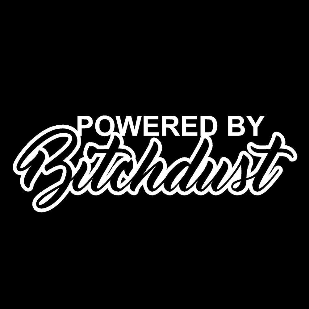 powered by bitchdust v2 single color transfer type decal