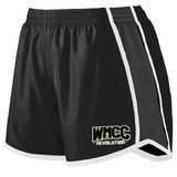 wmcc girls/ladies pulse team shorts w/ wmcc small logo on left hip.