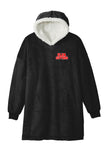flfa black port authority® mountain lodge wearable blanket  w/ flfa cutters embroidered on left chest