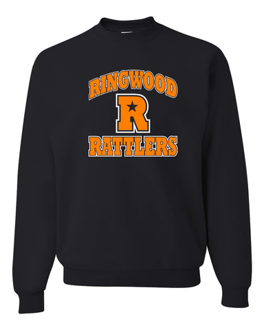 Ringwood Rattlers Black JERZEES - NuBlend® Hooded Sweatshirt - 996MR w/ 2 Color RATTLERS Design on Front