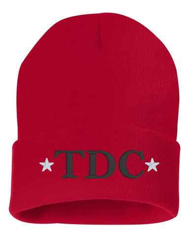TDC - Black Soffe Dri Girls Capri Leggings w/ TDC Top Hat Logo Down Left Leg.