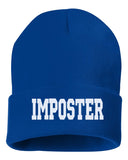 imposter embroidered cuffed beanie hat