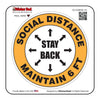social distance 6ft stay back 118 round funny hard hat-helmet full color printed decal