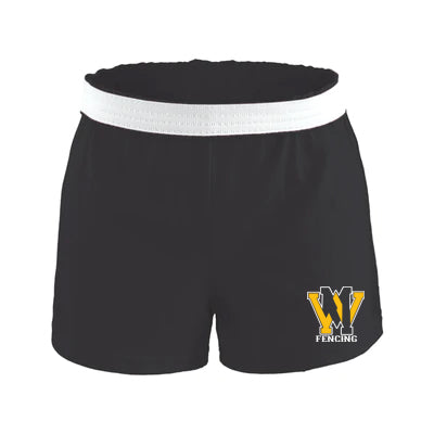 West Milford Fencing Black AS-Octane Shorts w/ WM Fencing Logo on Left Front Leg